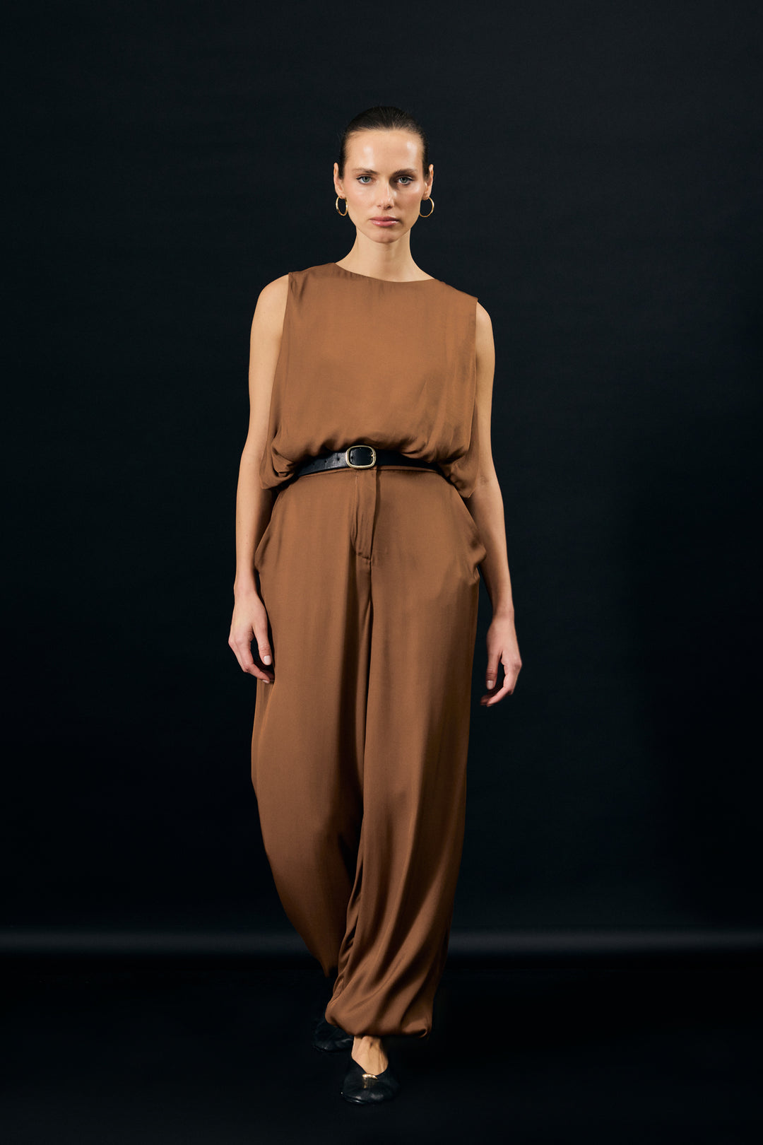 Sateen Pantalon Colin - Marron