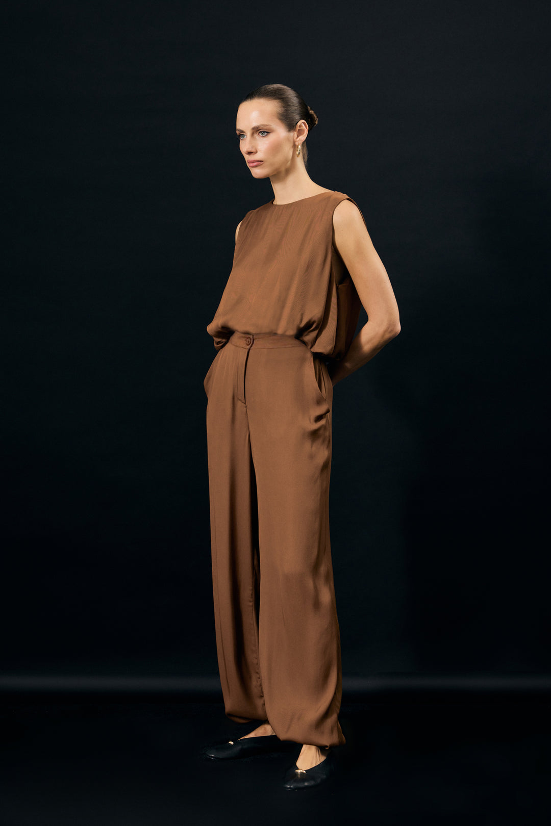 Sateen Pantalon Colin - Marron