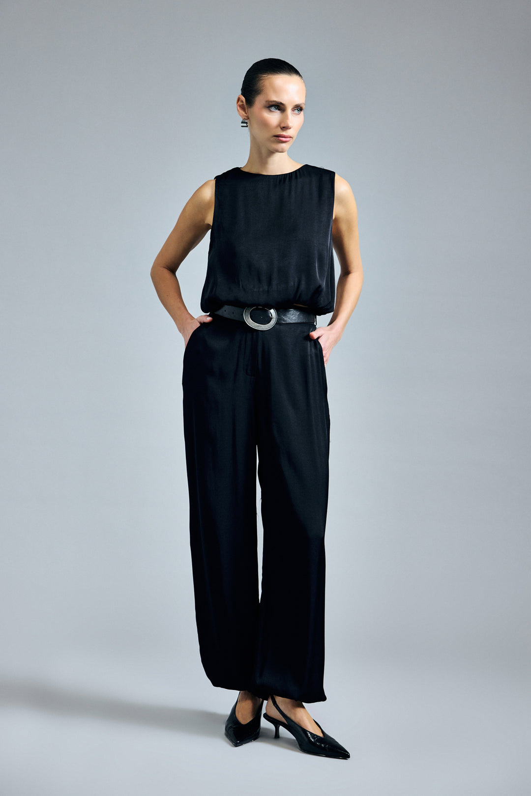 Sateen Pantalon Colin - Noir