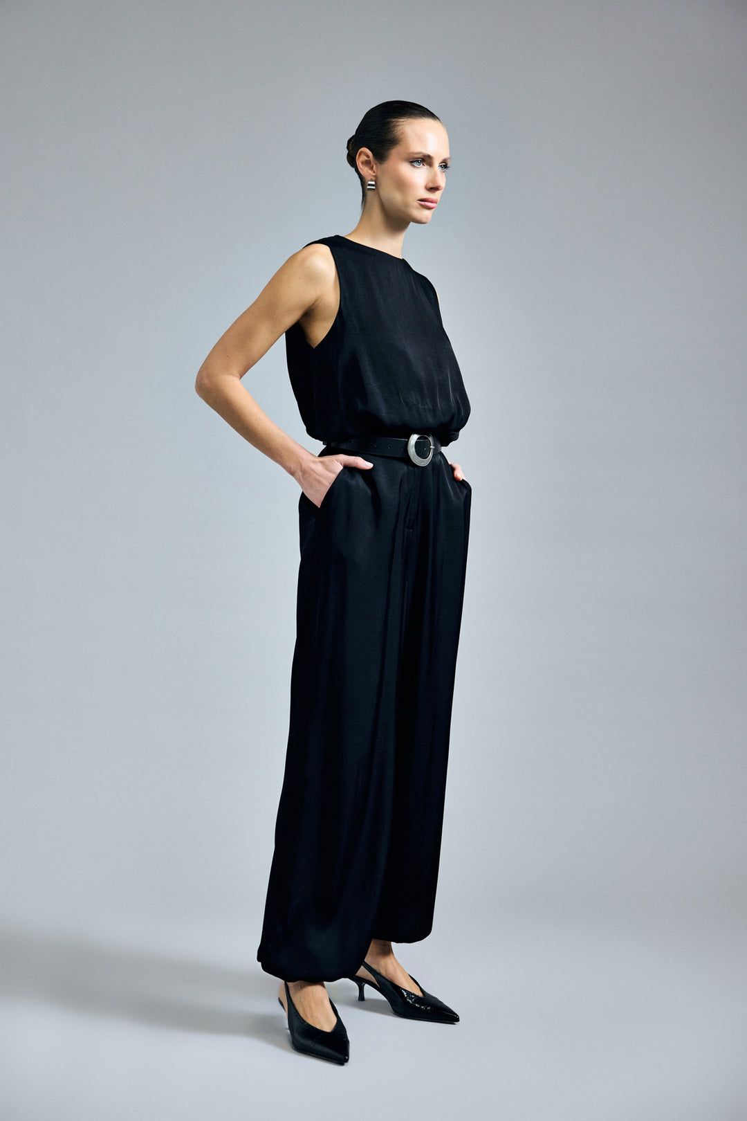 Sateen Pantalon Colin - Noir
