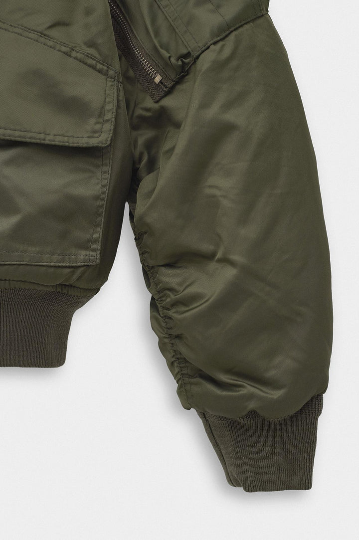Giesto Veste Crop Bomber Kaki - Kaki
