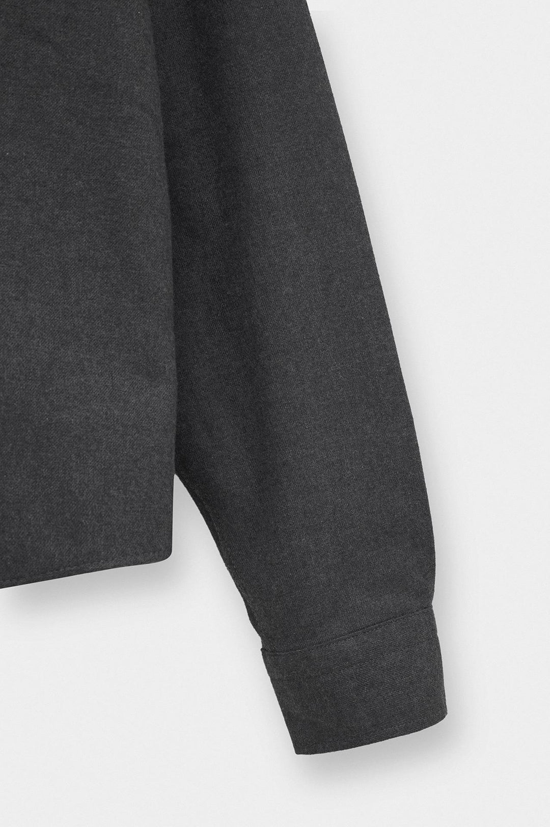 Giesto Chemise en laine anthracite coupe ajustée - Anthracite