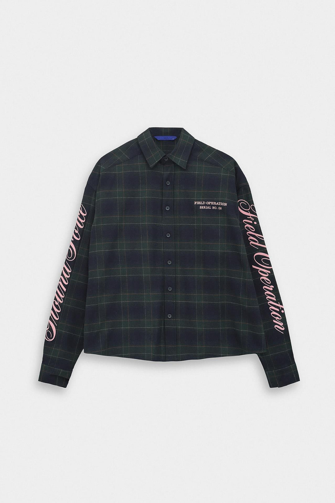 Giesto Chemise verte imprimée coupe crop - Vert