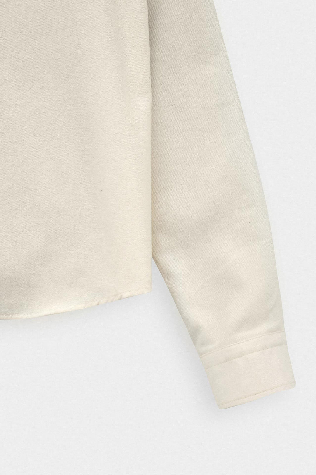 Giesto Chemise en laine écrue coupe crop - Écru