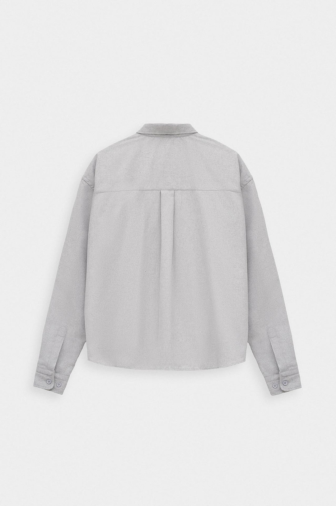 Giesto Chemise en laine grise coupe ajustée - Gris