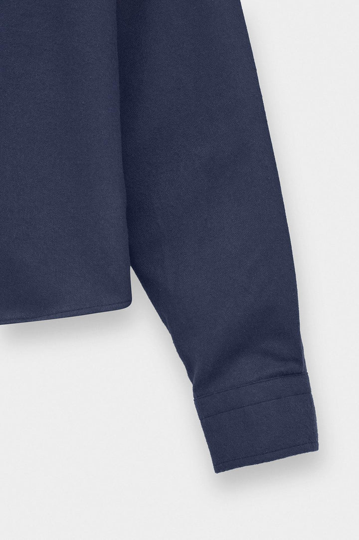 Giesto Chemise en laine indigo coupe ajustée - Indigo
