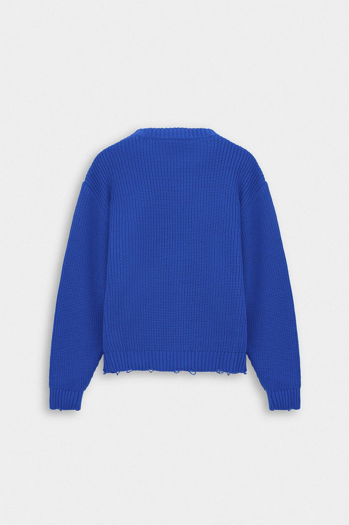 Giesto Pull crop fit bleu saphir - Bleu roi