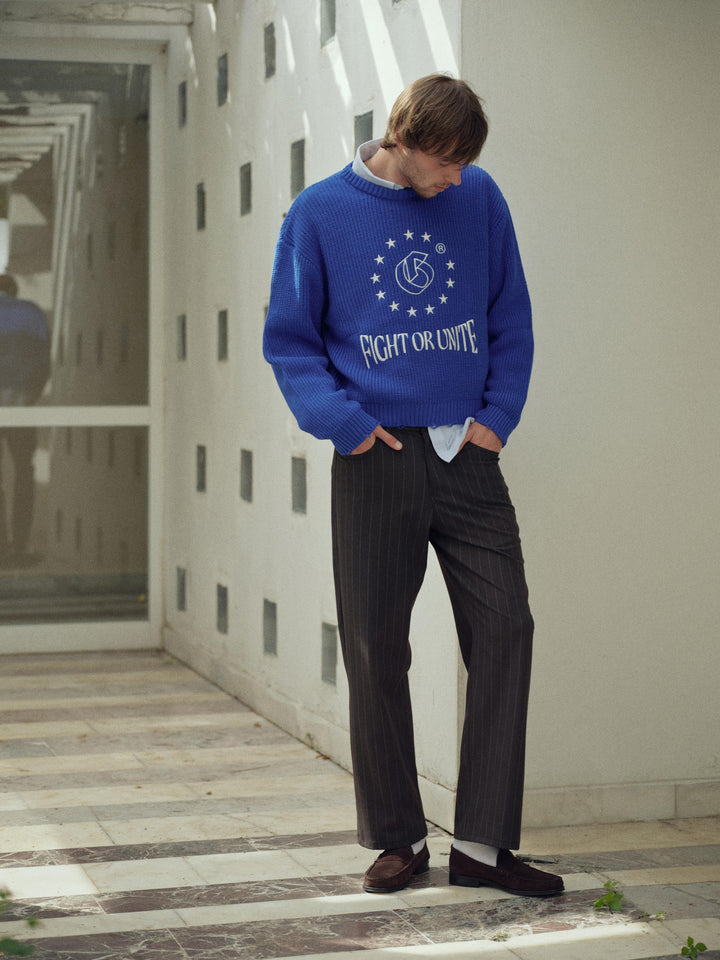 Giesto Pull crop fit bleu saphir - Bleu roi