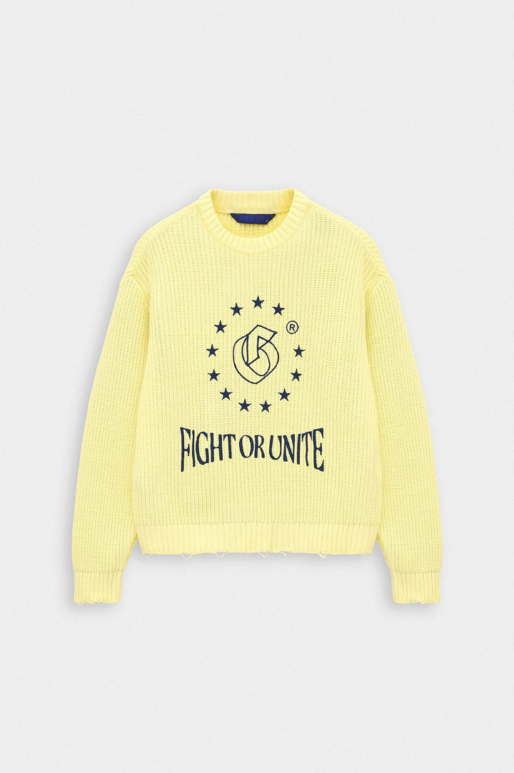 Giesto Pull crop fit jaune - Jaune