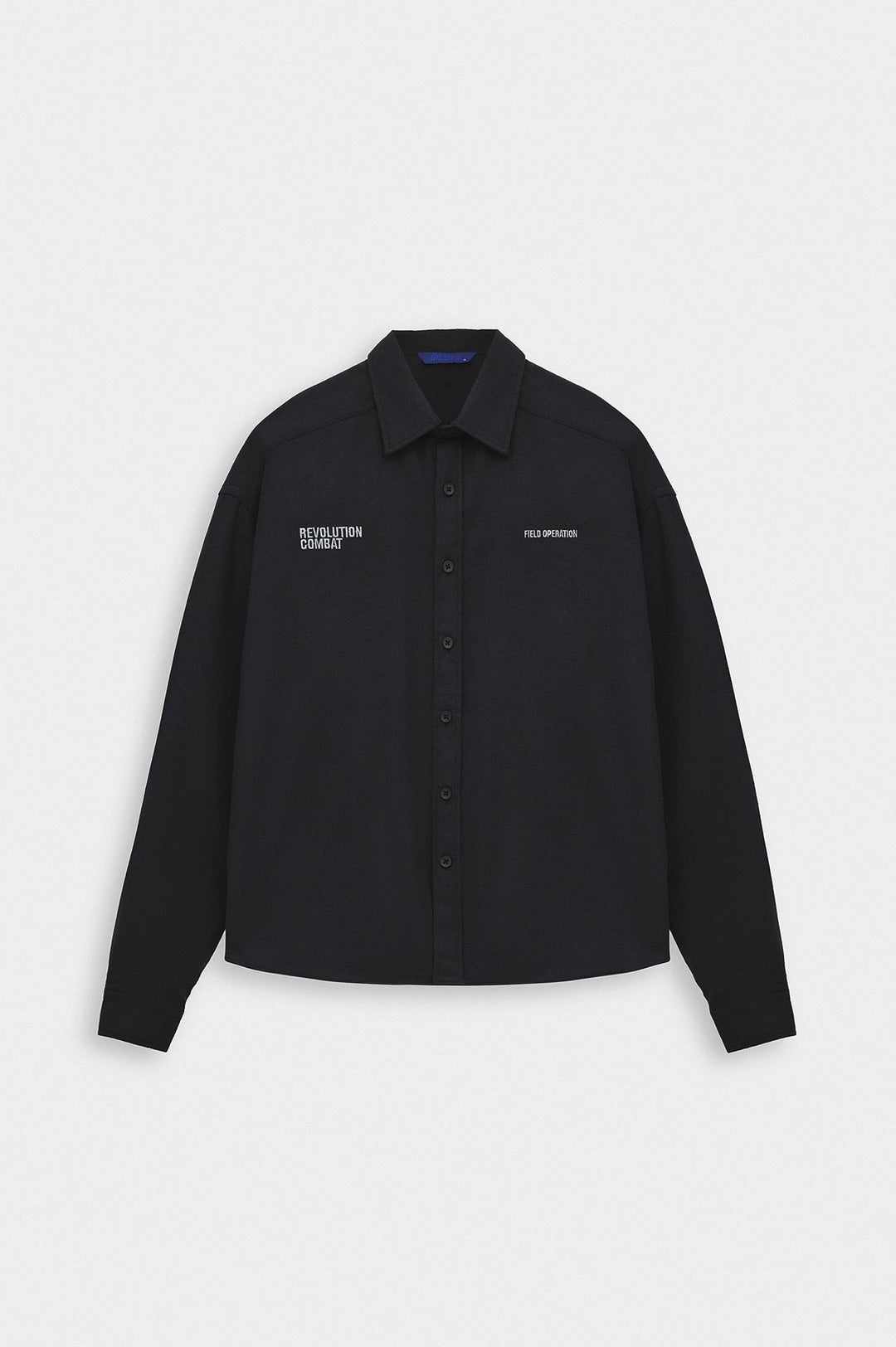 Giesto Chemise en laine noire coupe ajustée - Noir