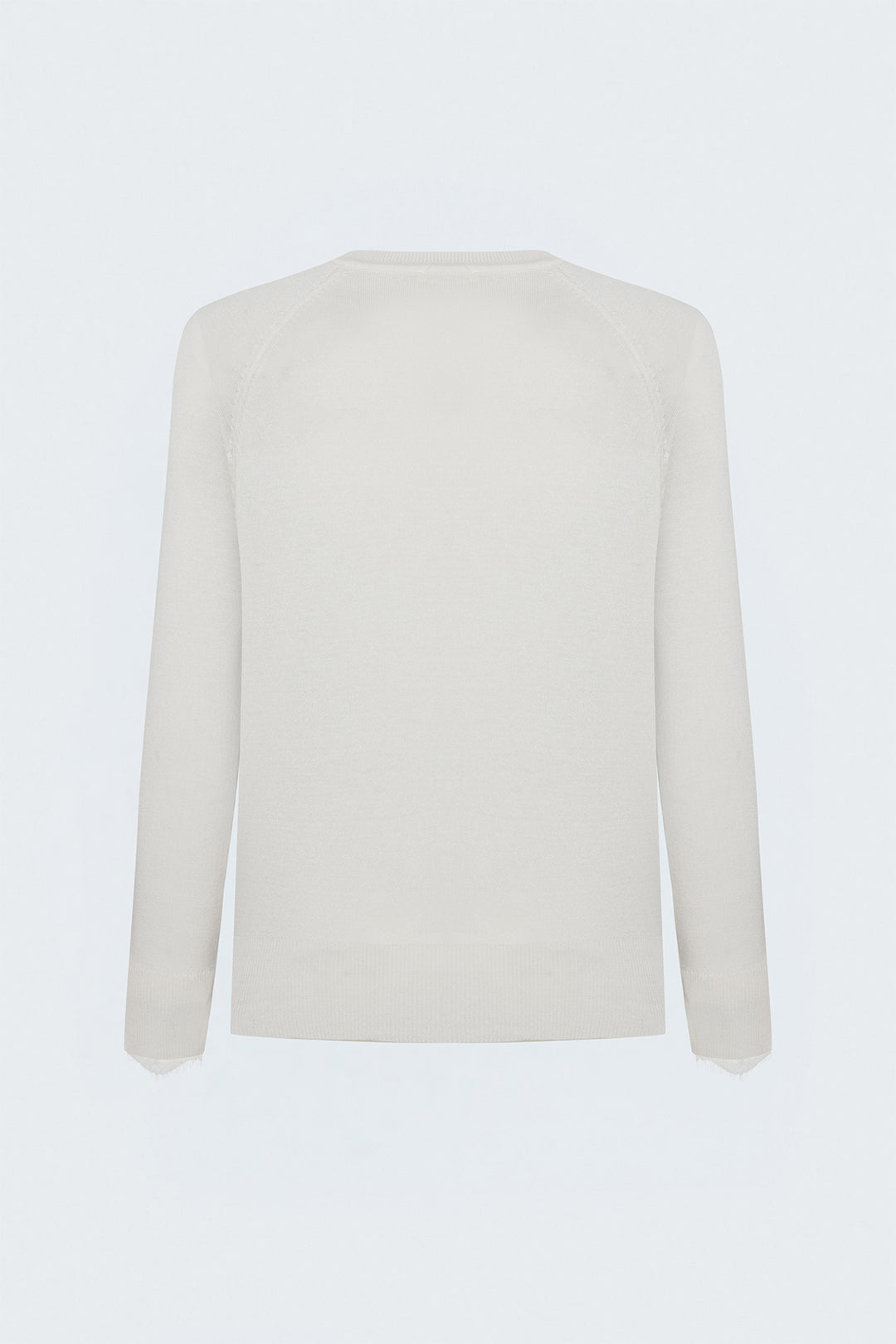 Sateen Pull avec détail de dentelle - Écru