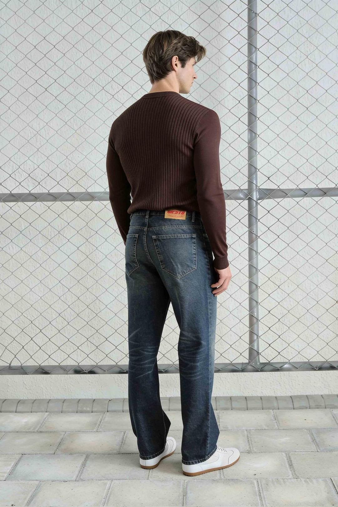 Giesto Tricot marron à boutons ajusté - Marron