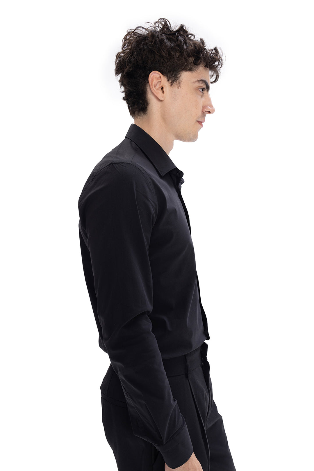 Giesto Chemise Popeline Ajustée - Noir