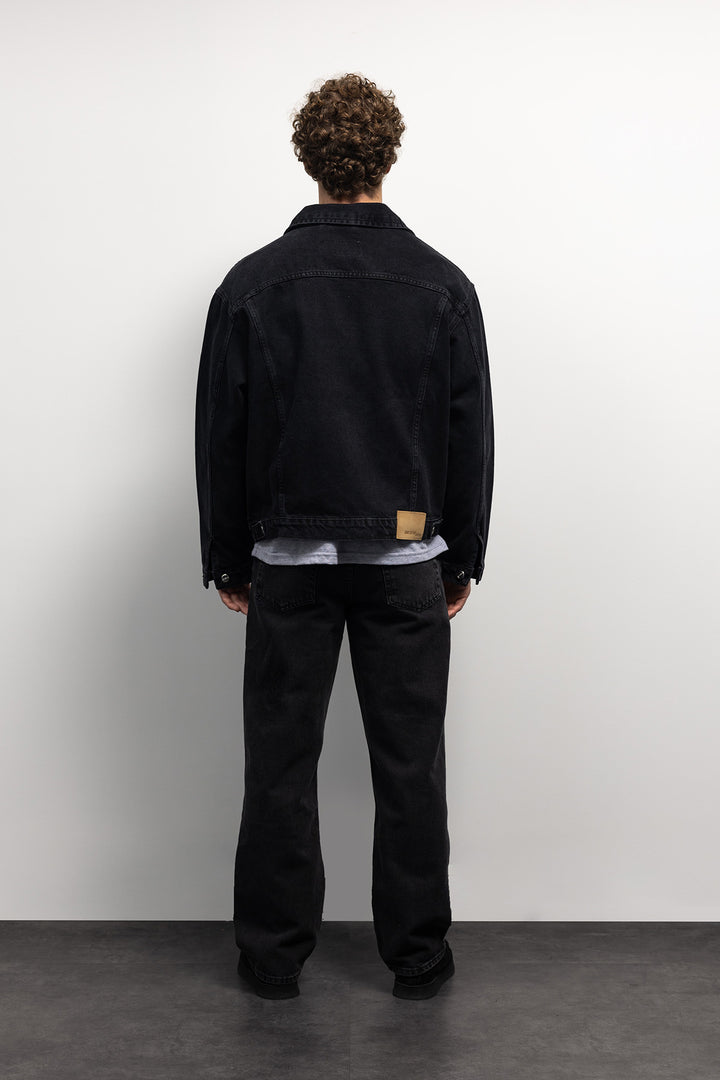 Giesto Veste en denim - Noir