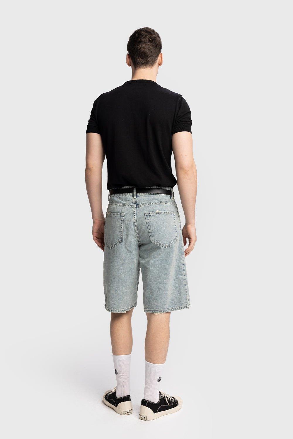 Giesto Short en Jean - Bleu