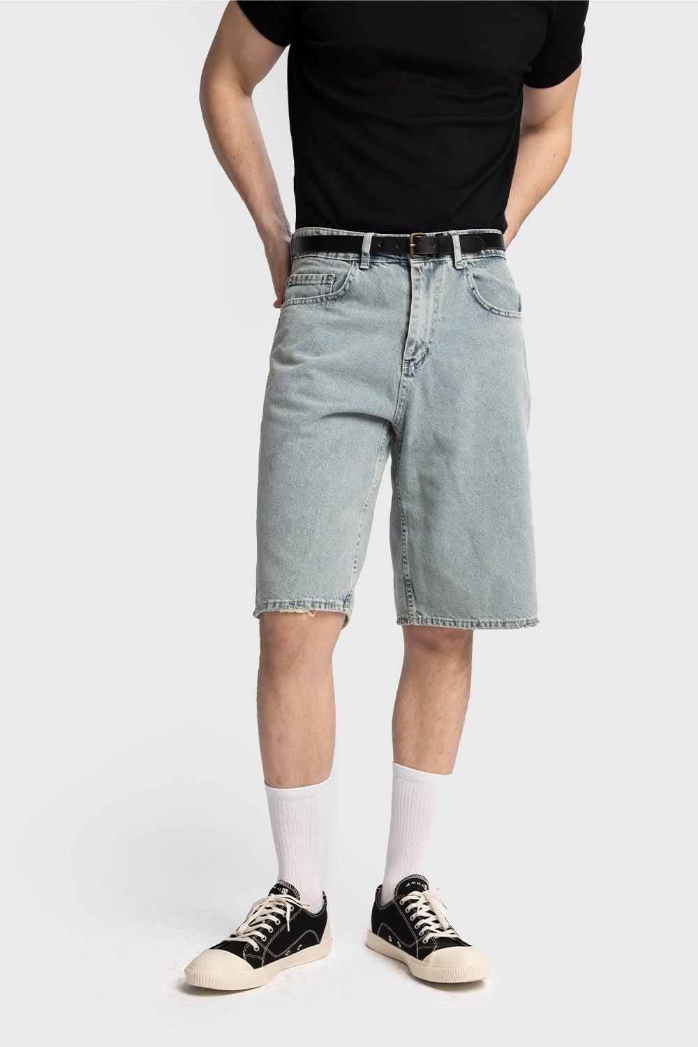 Giesto Short en Jean - Bleu