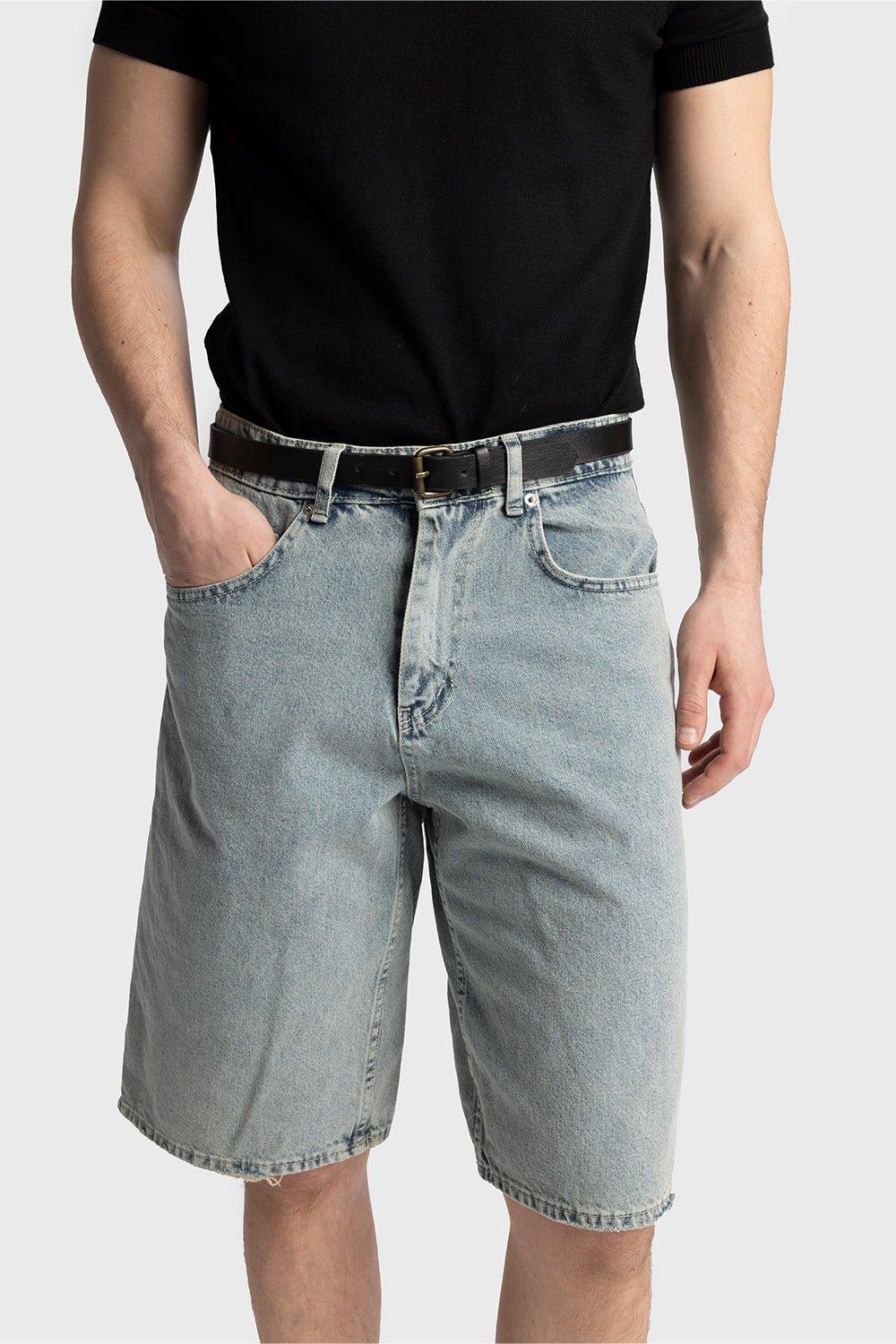 Giesto Short en Jean - Bleu