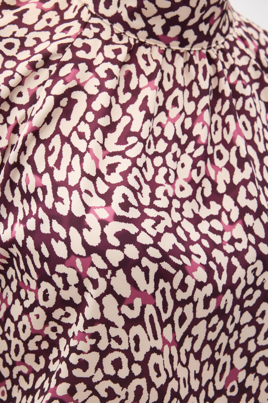 Sateen Blouse à motifs - Prune
