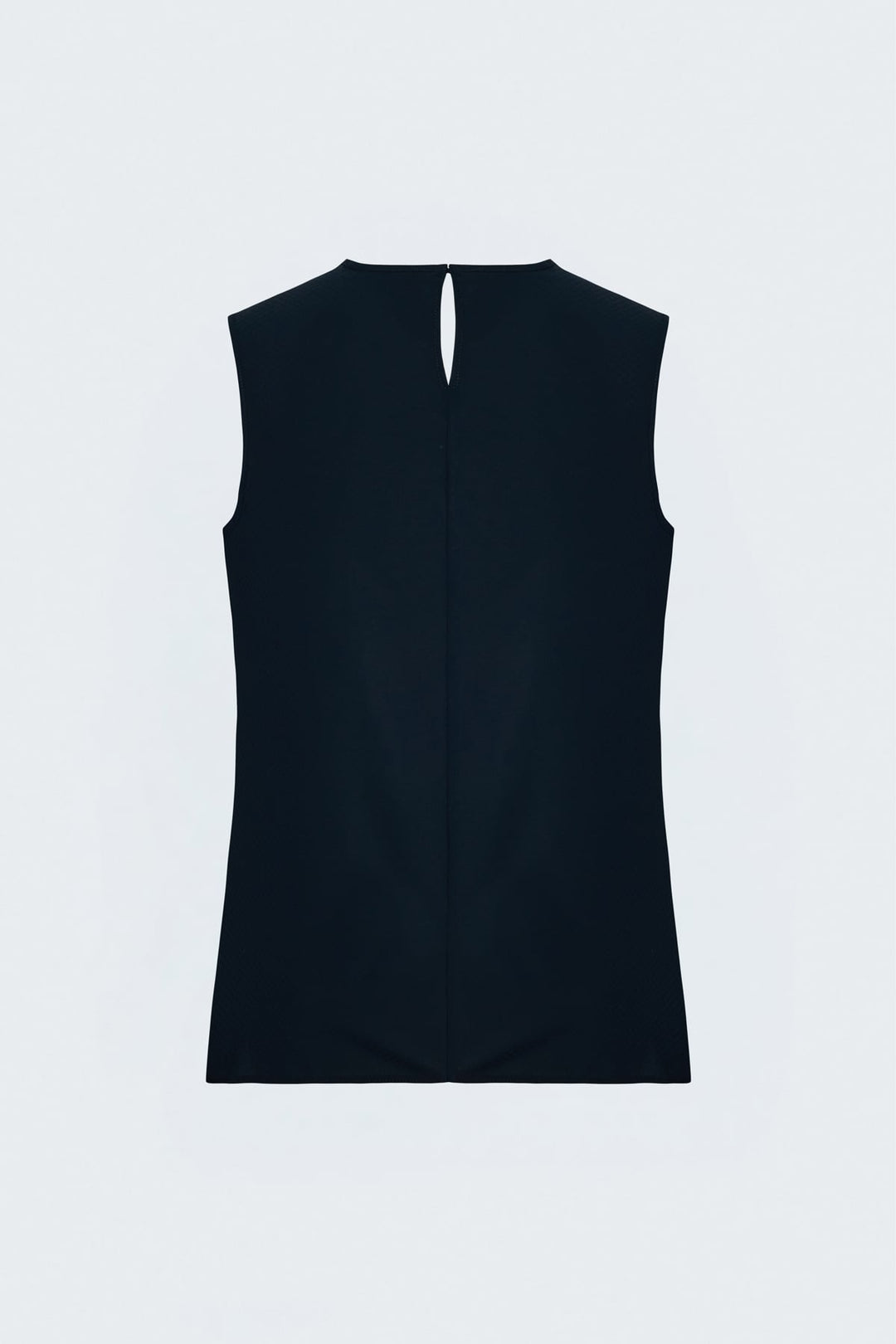 Sateen Blouse Col Degagé Imprimée - Bleu marine