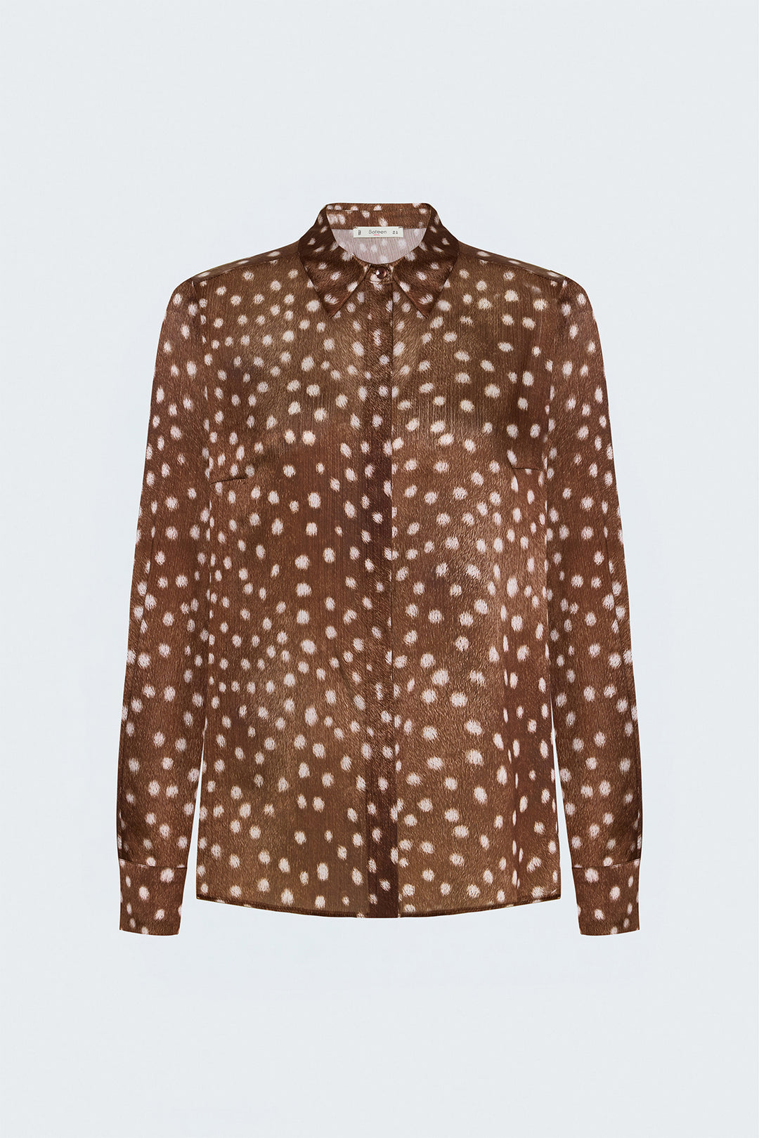Sateen Chemise classique à motifs - Bordeaux