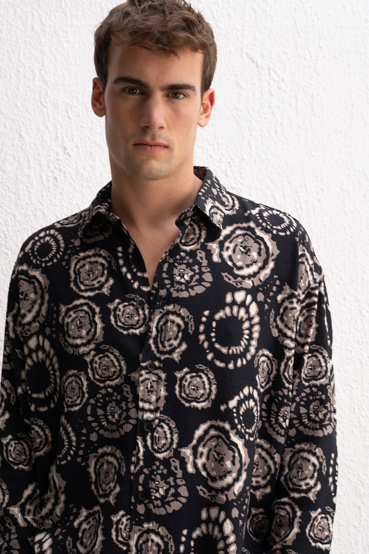Giesto Chemise Noir Imprimé - Noir