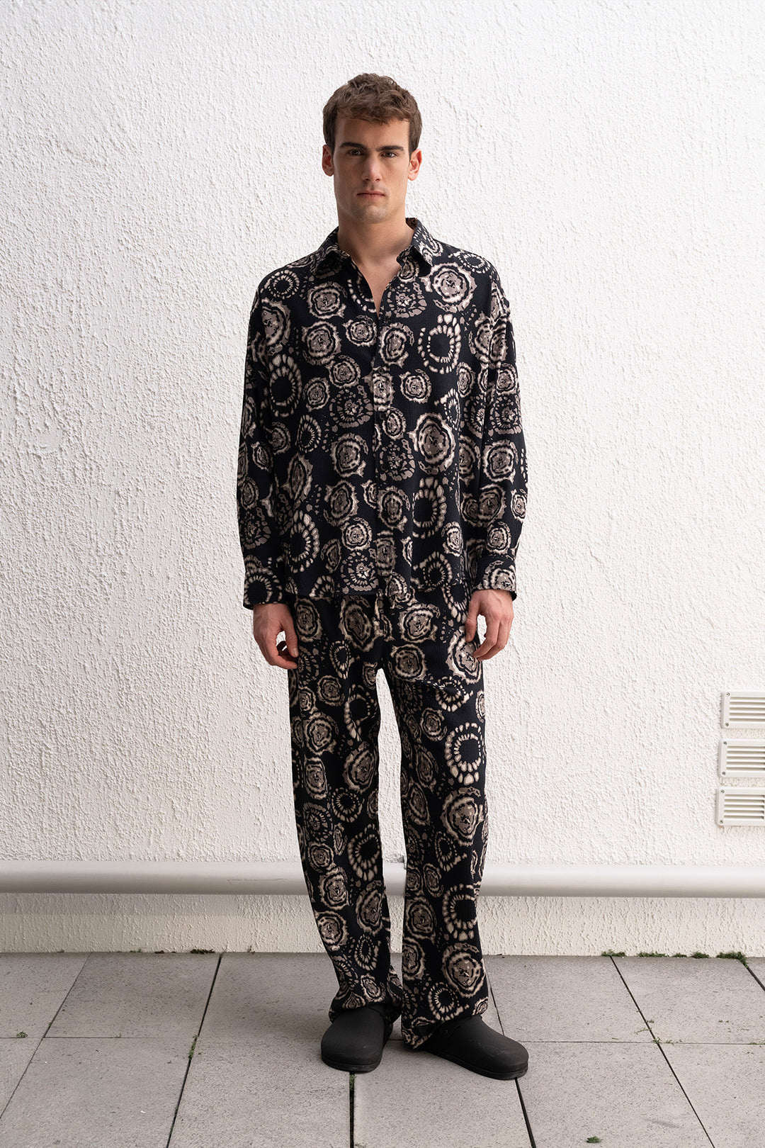 Giesto Pantalon Noir Imprimé - Noir