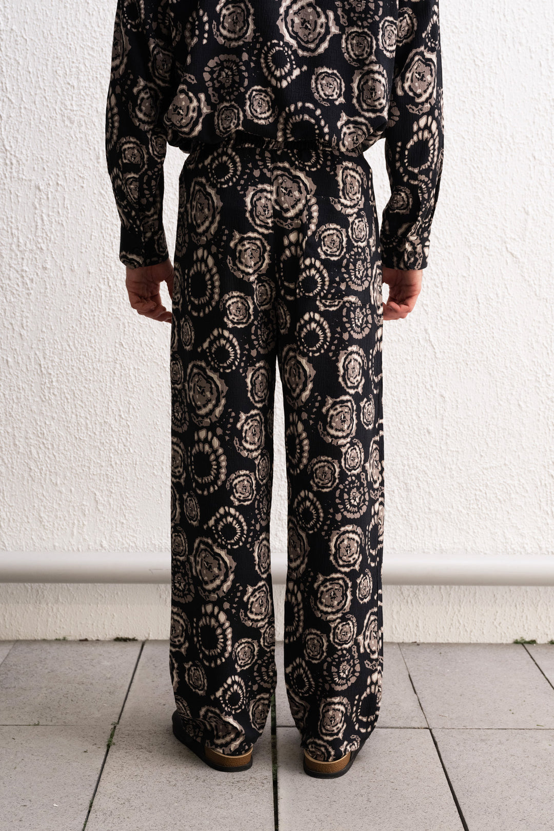 Giesto Pantalon Noir Imprimé - Noir