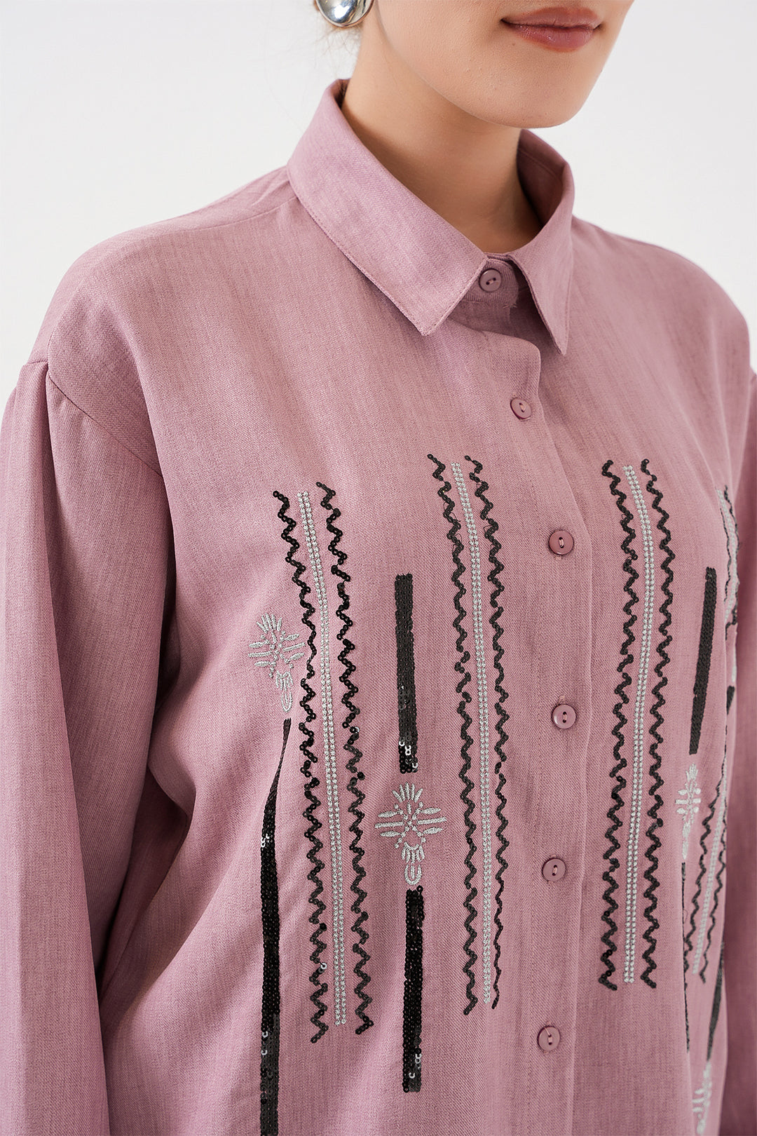 Bigdart Ensemble Tunique Pantalon à Motifs 6720 - gül kurusu