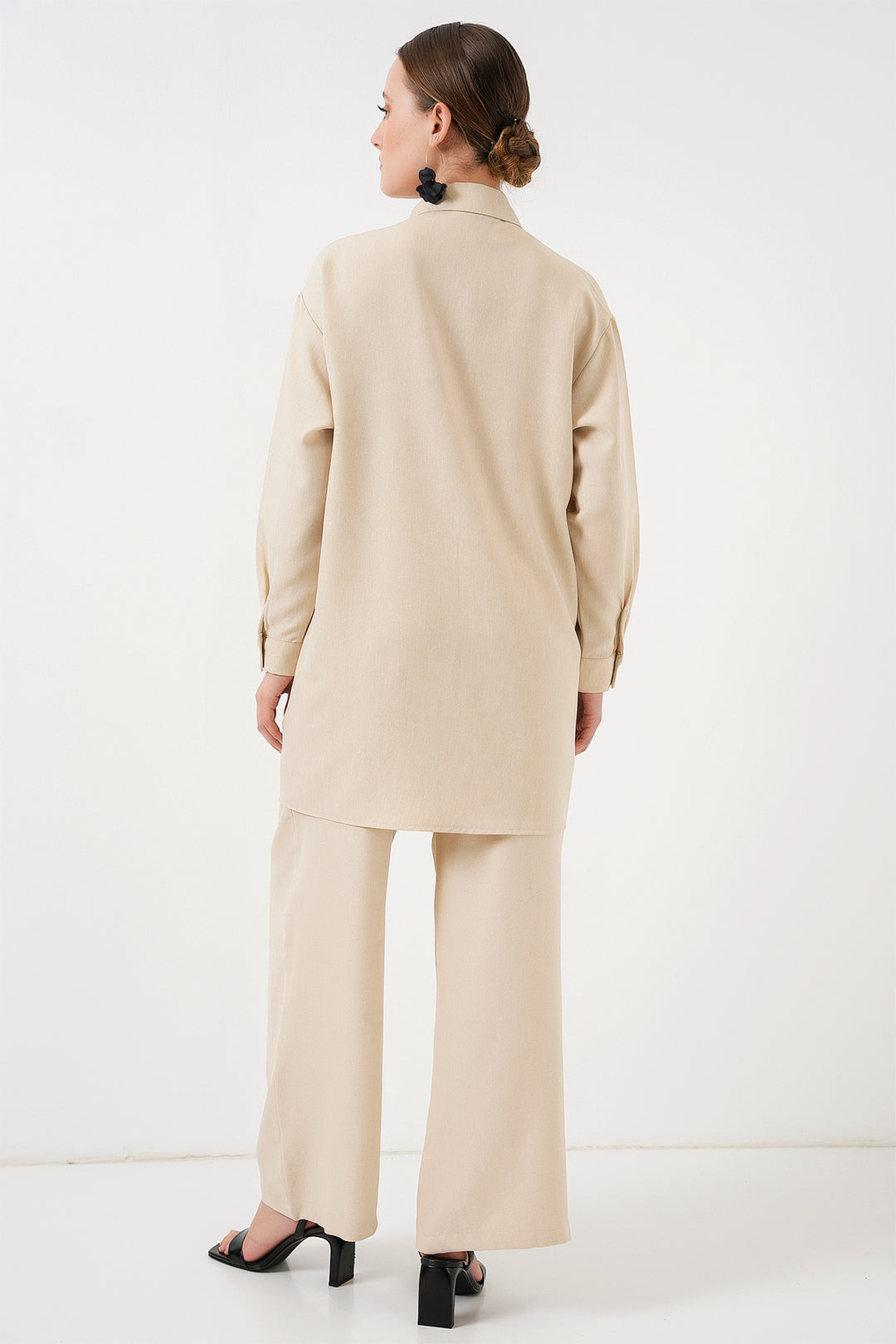 Bigdart Ensemble tunique pantalon à motifs 6720 - Crème