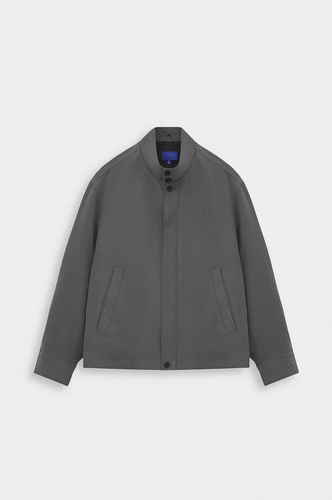 Giesto Veste en modal fine anthracite à col montant et zip - Anthracite