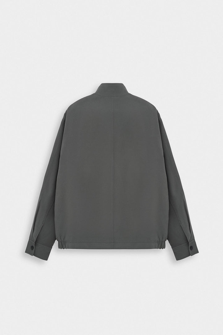 Giesto Veste en modal fine anthracite à col montant et zip - Anthracite