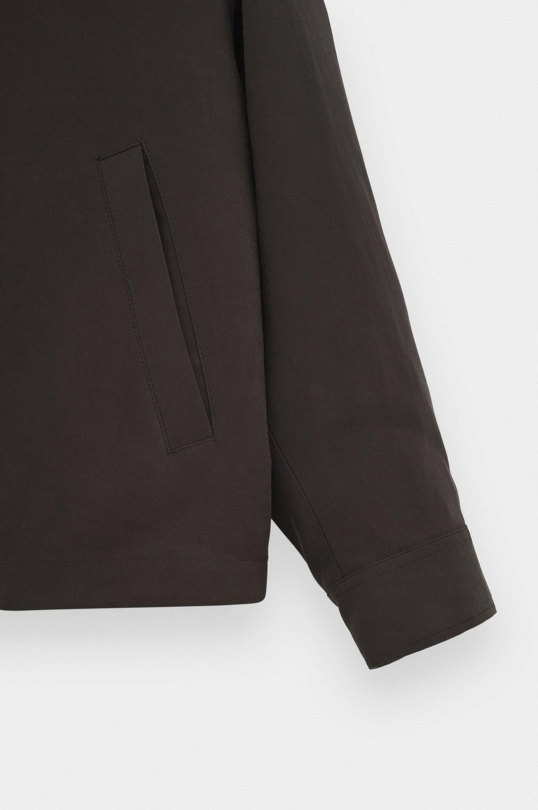 Giesto Veste en modal fine marron à col montant et zip - Marron