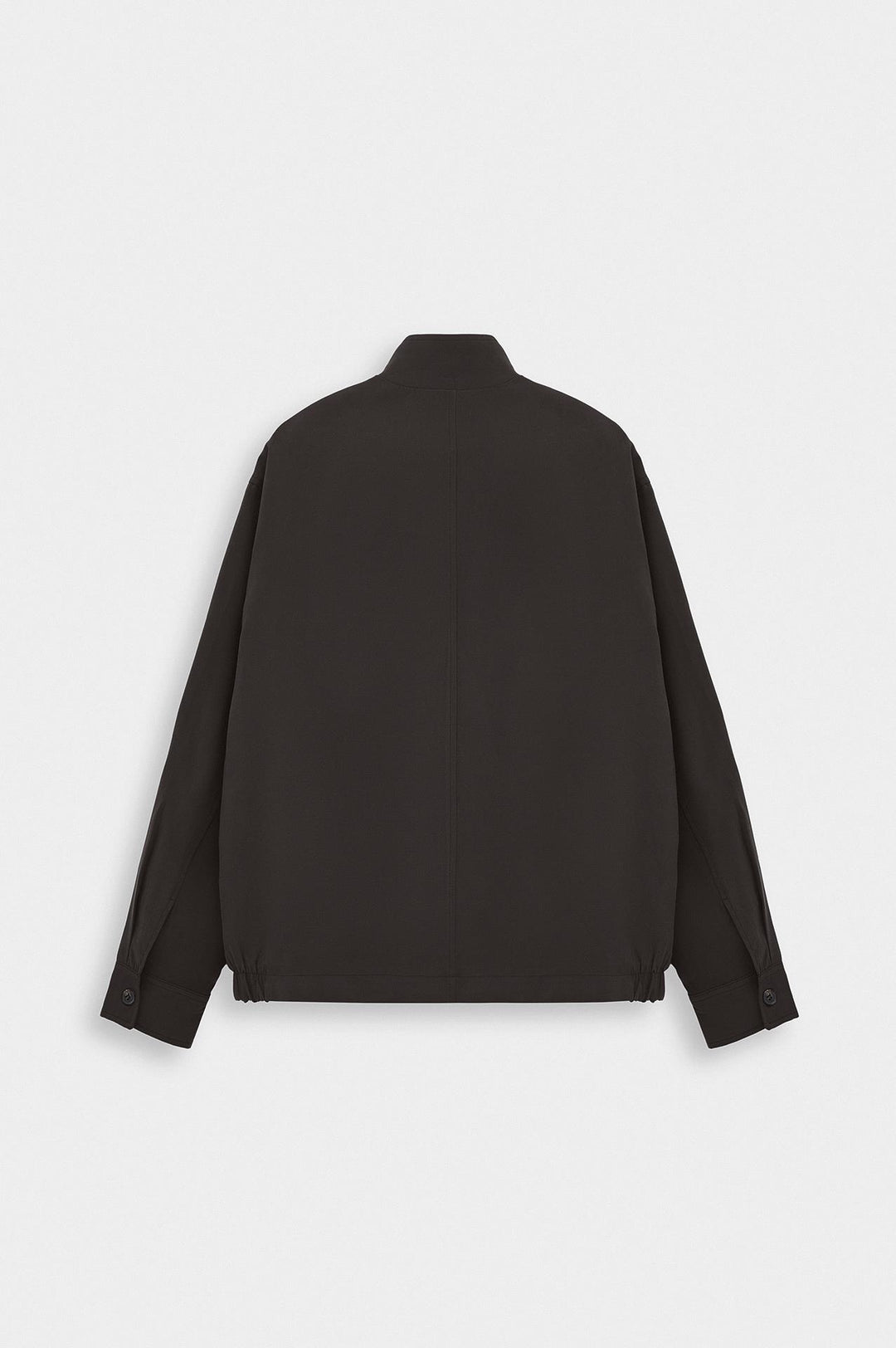 Giesto Veste en modal fine marron à col montant et zip - Marron