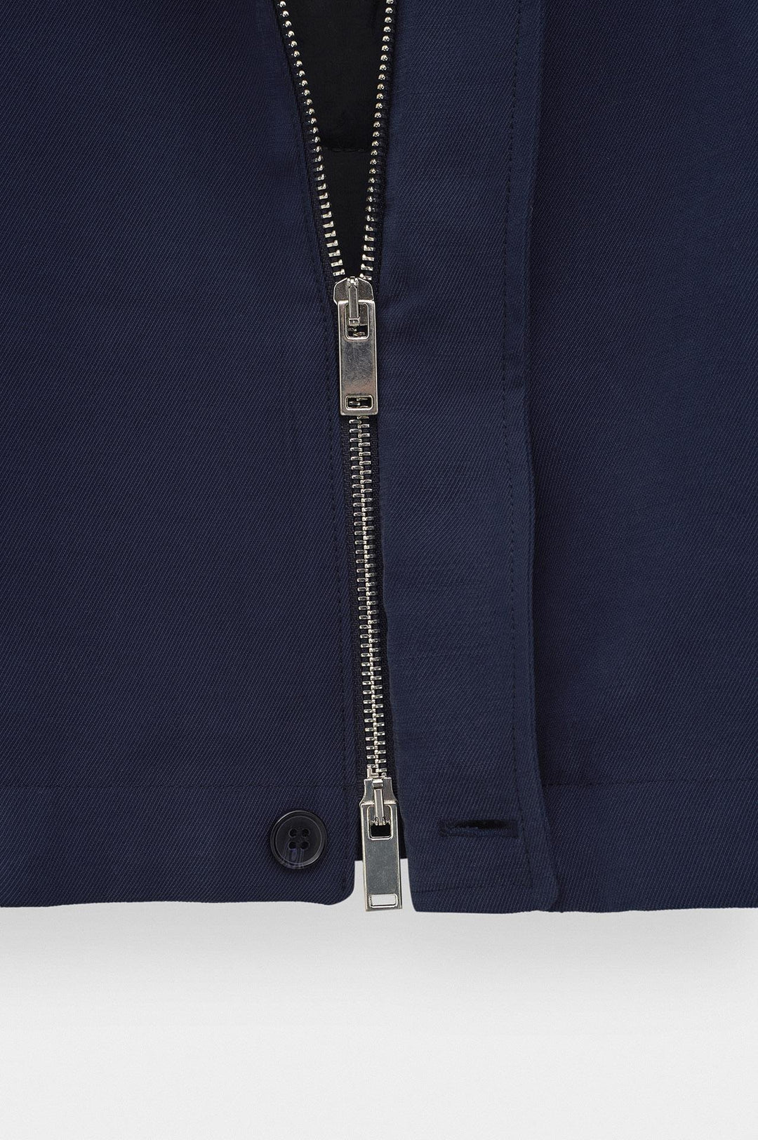 Giesto Veste en modal fine bleu marine à col montant et zip - Bleu marine