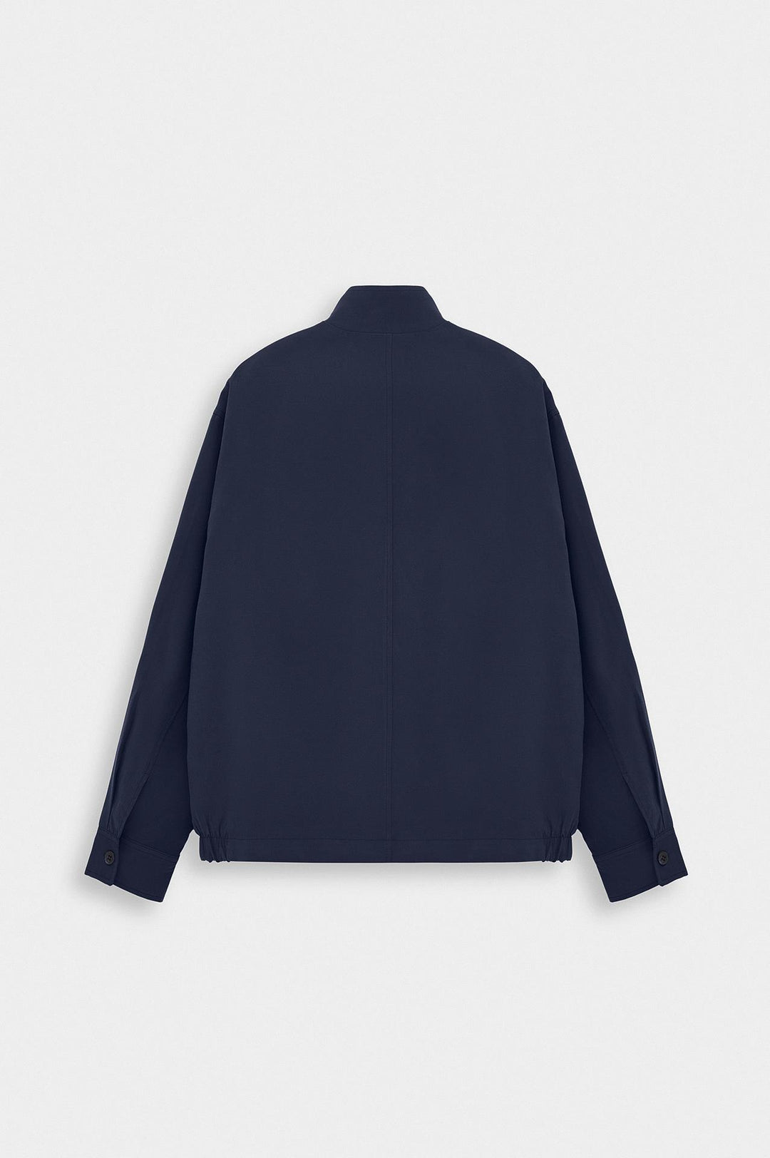 Giesto Veste en modal fine bleu marine à col montant et zip - Bleu marine
