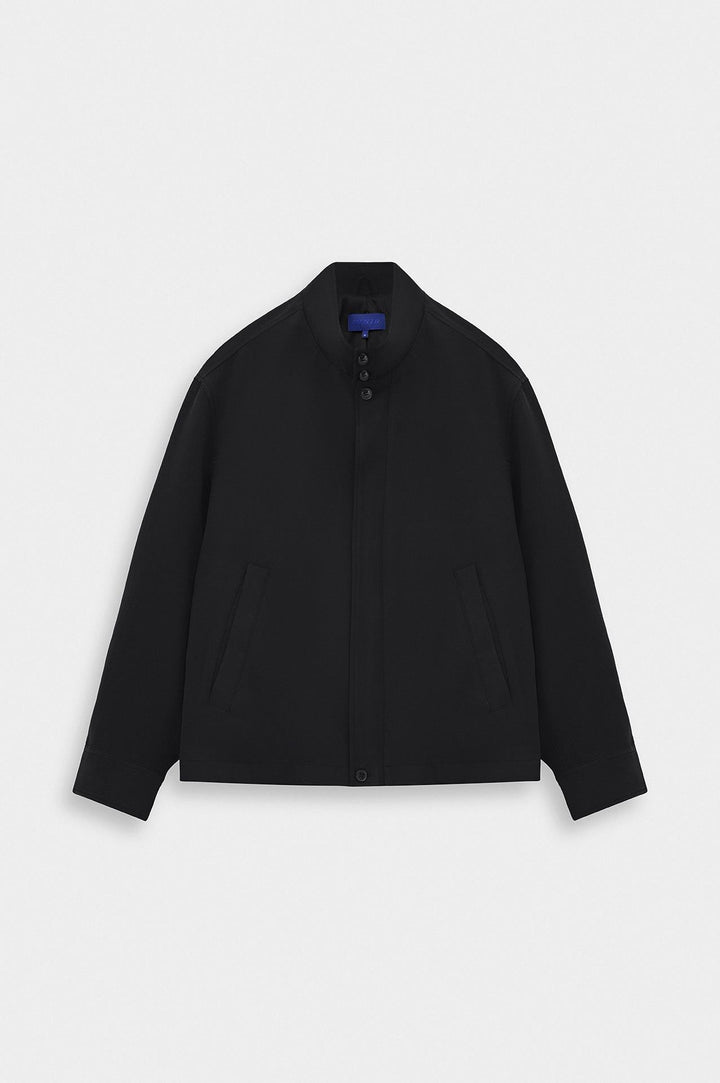 Giesto Veste en modal fine noire à col montant et zip - Noir