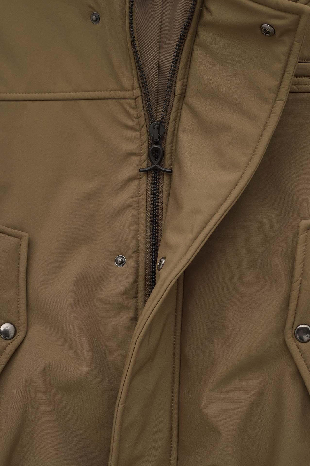 Giesto Veste technique beige à col montant et doublure polaire - Beige