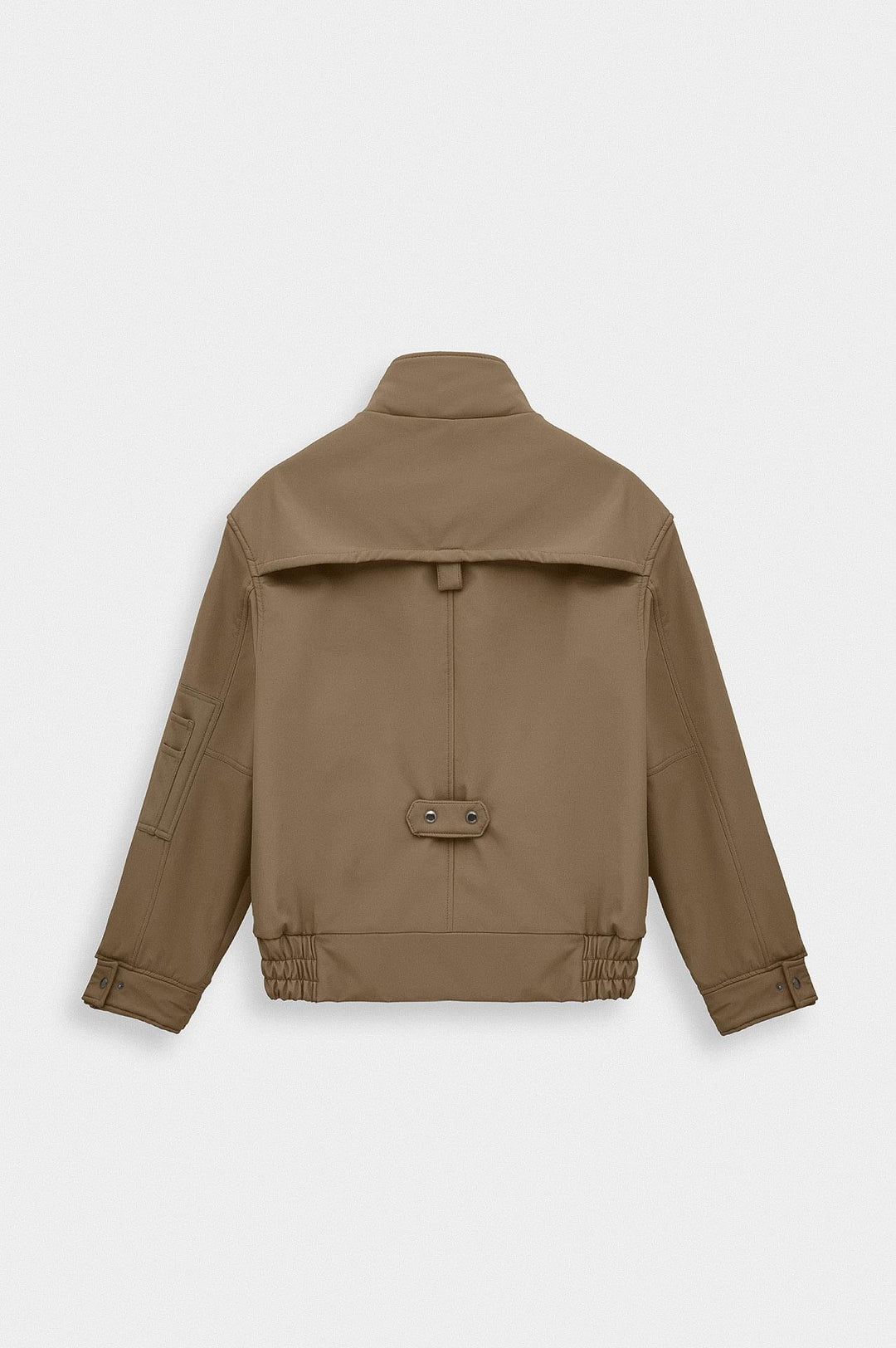 Giesto Veste technique beige à col montant et doublure polaire - Beige