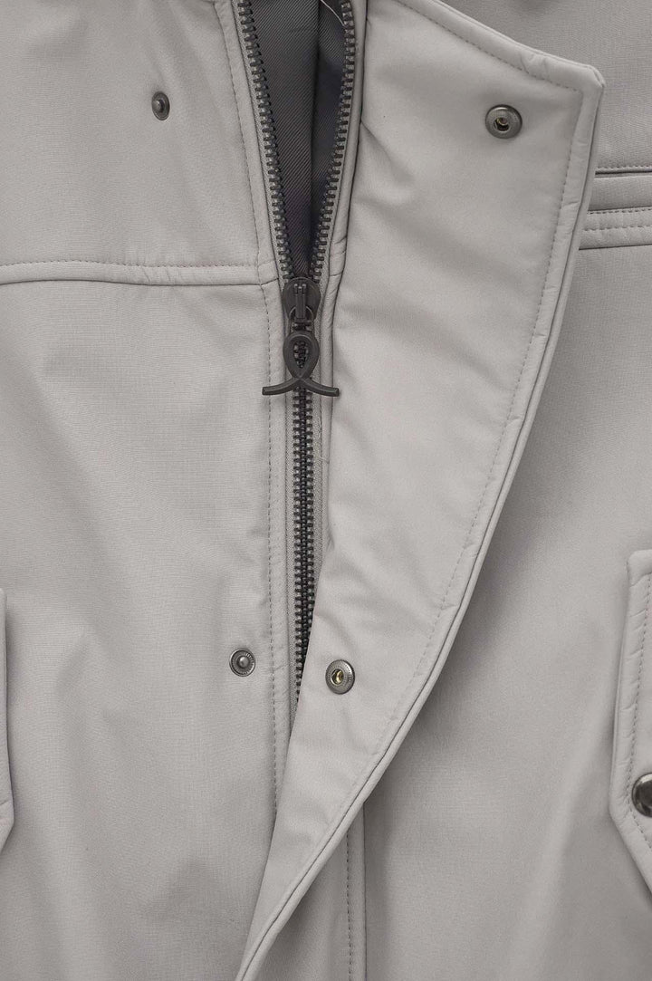 Giesto Veste technique grise à col montant et doublure polaire - Gris