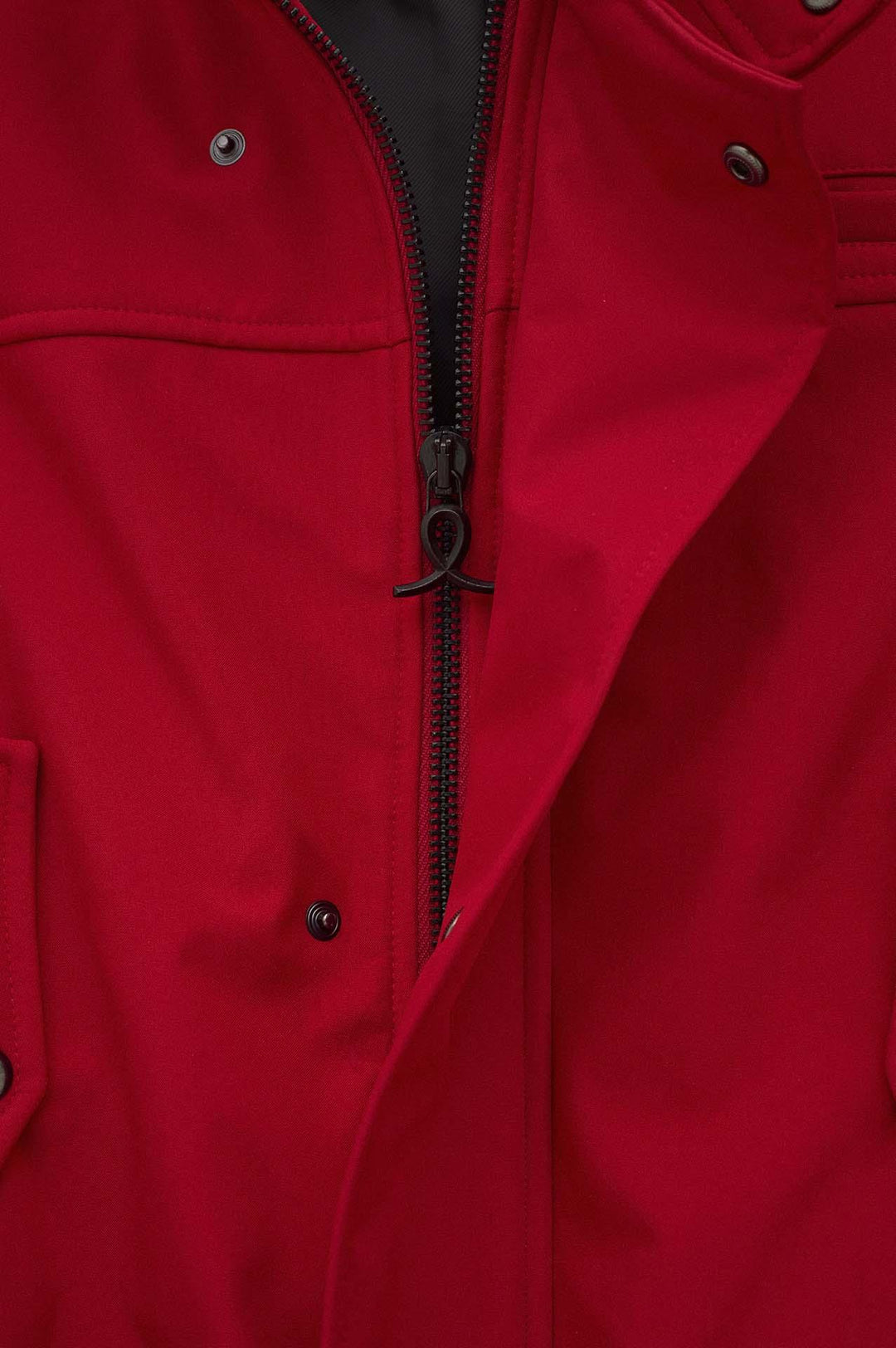 Giesto Veste technique rouge à col montant et intérieur polaire - Rouge