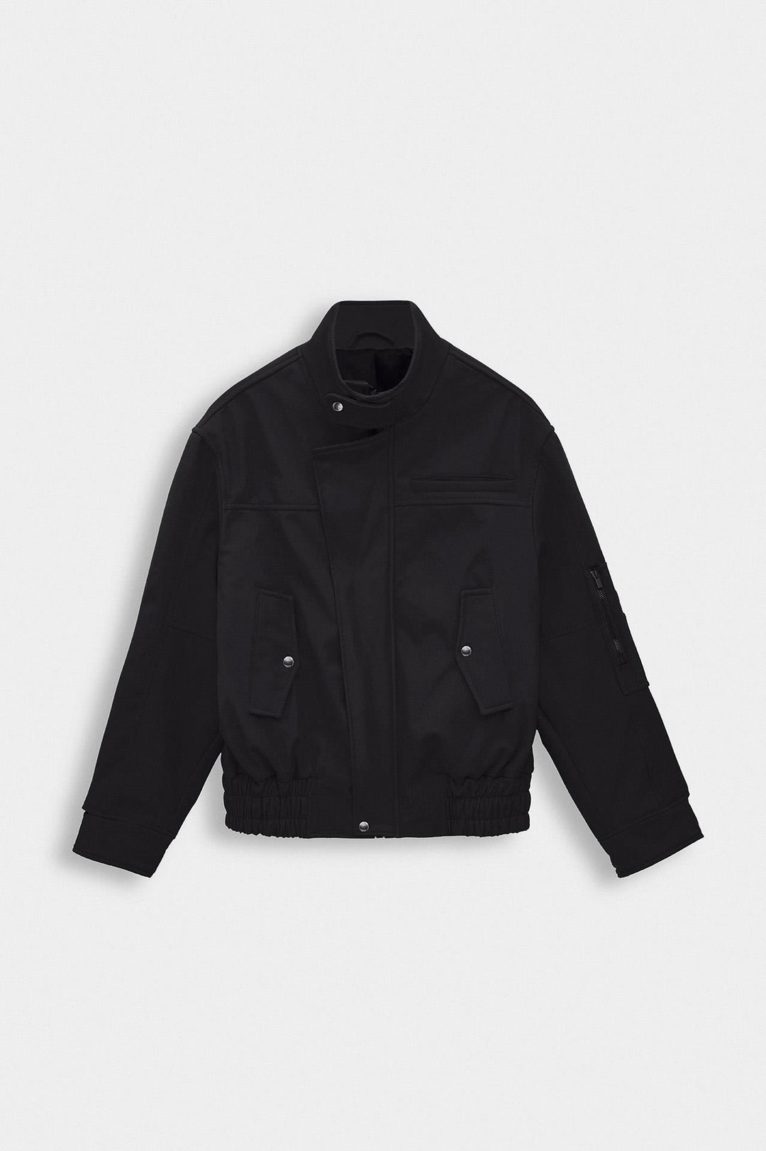 Giesto Veste technique noire à col montant et doublure polaire - Noir