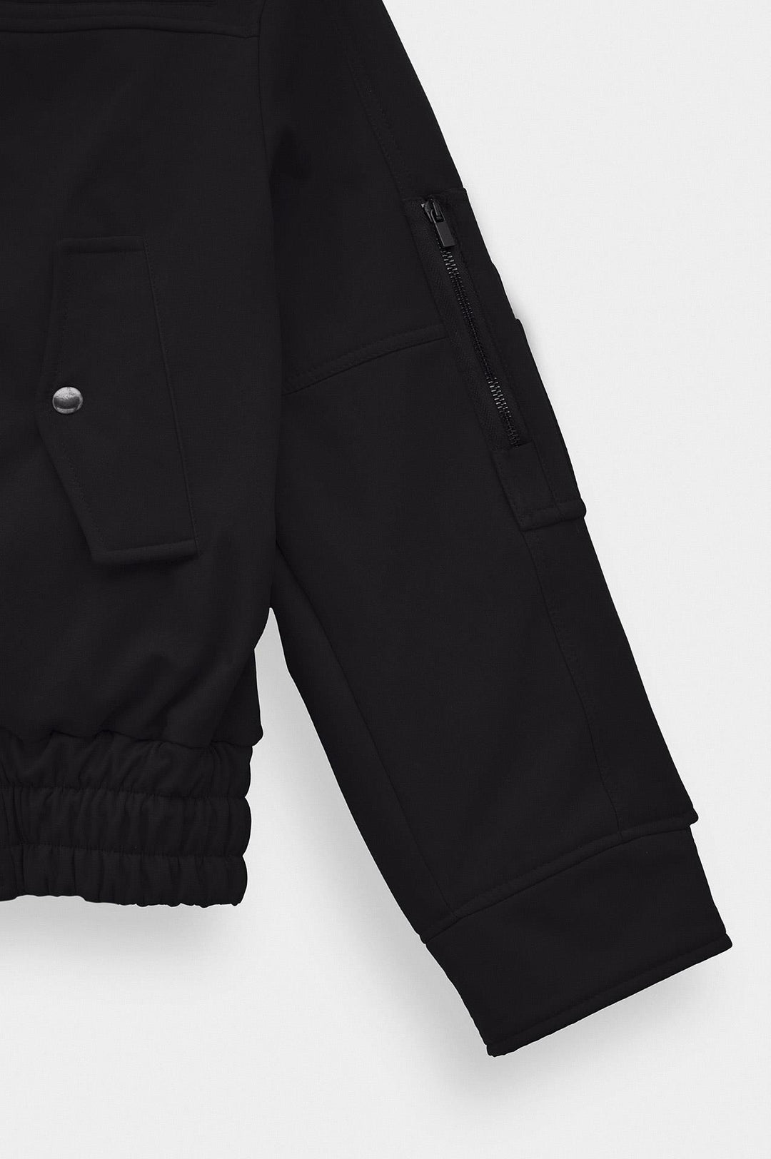 Giesto Veste technique noire à col montant et doublure polaire - Noir