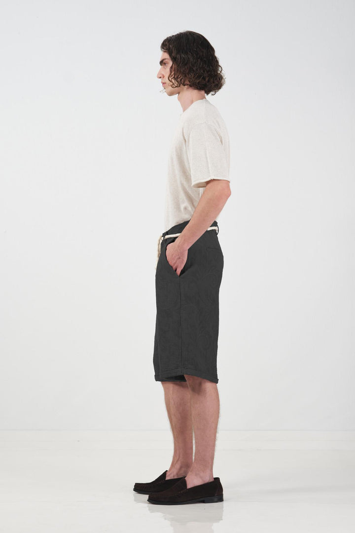 Giesto Short en muslin texturé anthracite - Anthracite
