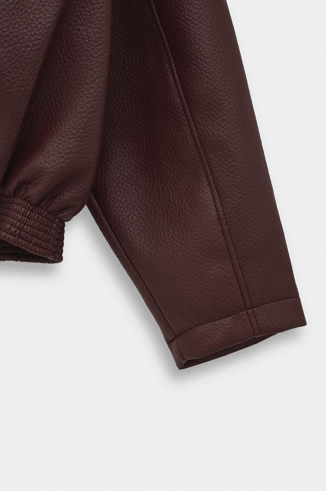 Giesto Veste en cuir bordeaux texturée - Bordeaux