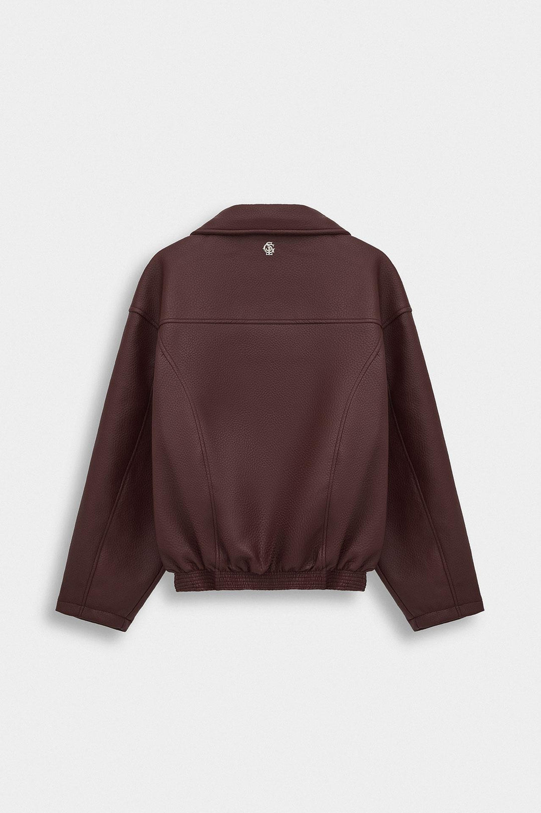 Giesto Veste en cuir bordeaux texturée - Bordeaux