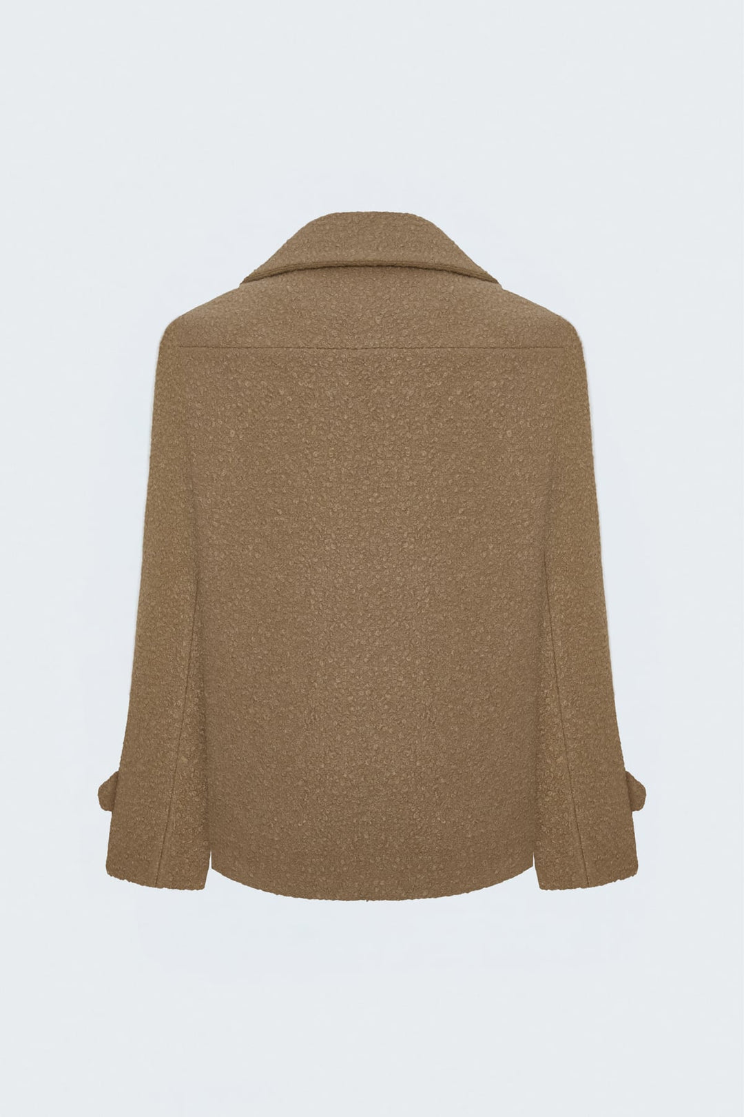 Sateen Veste courte en bouclette texturée - camel