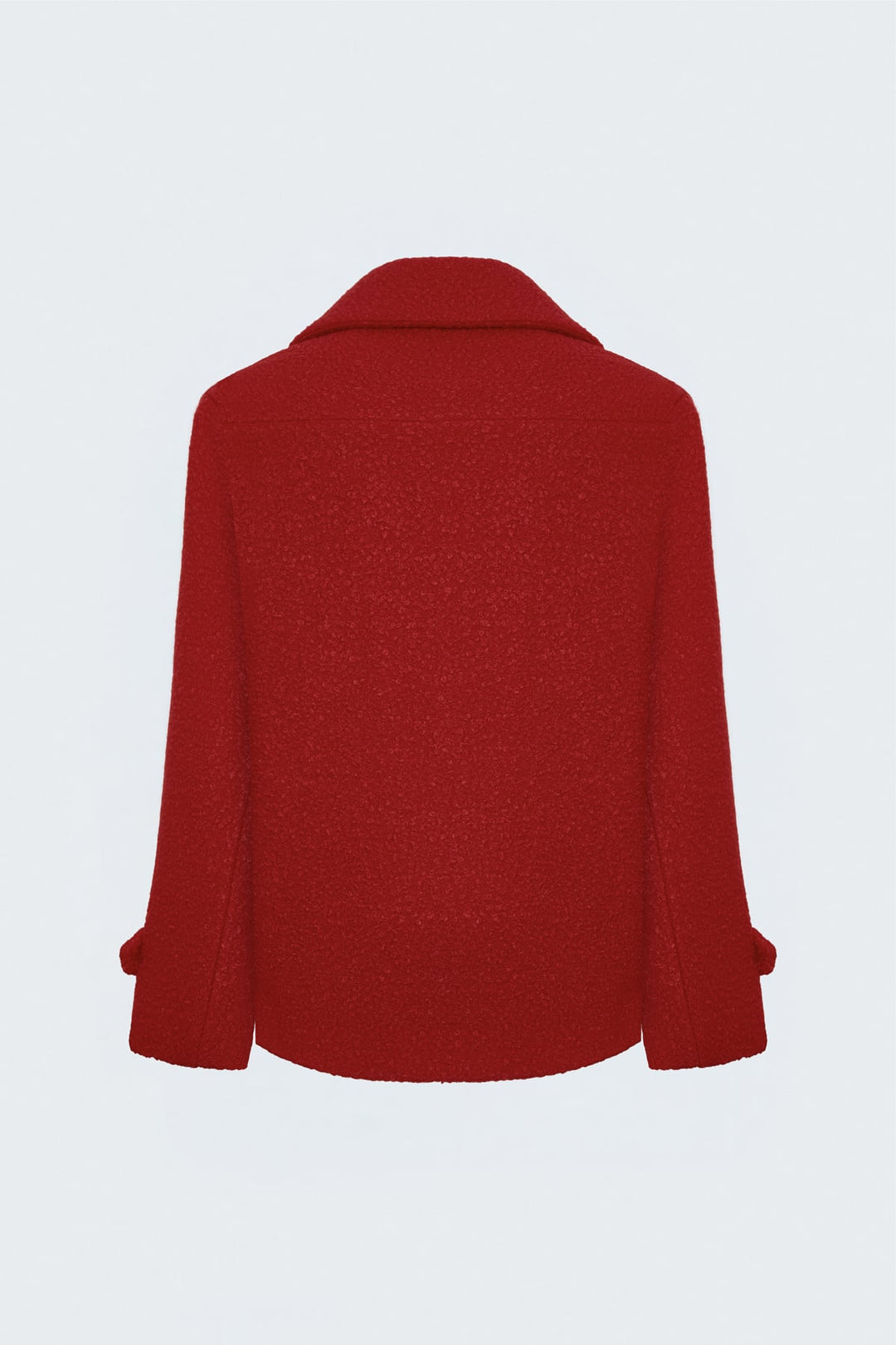 Sateen Veste courte en bouclette texturée - Rouge