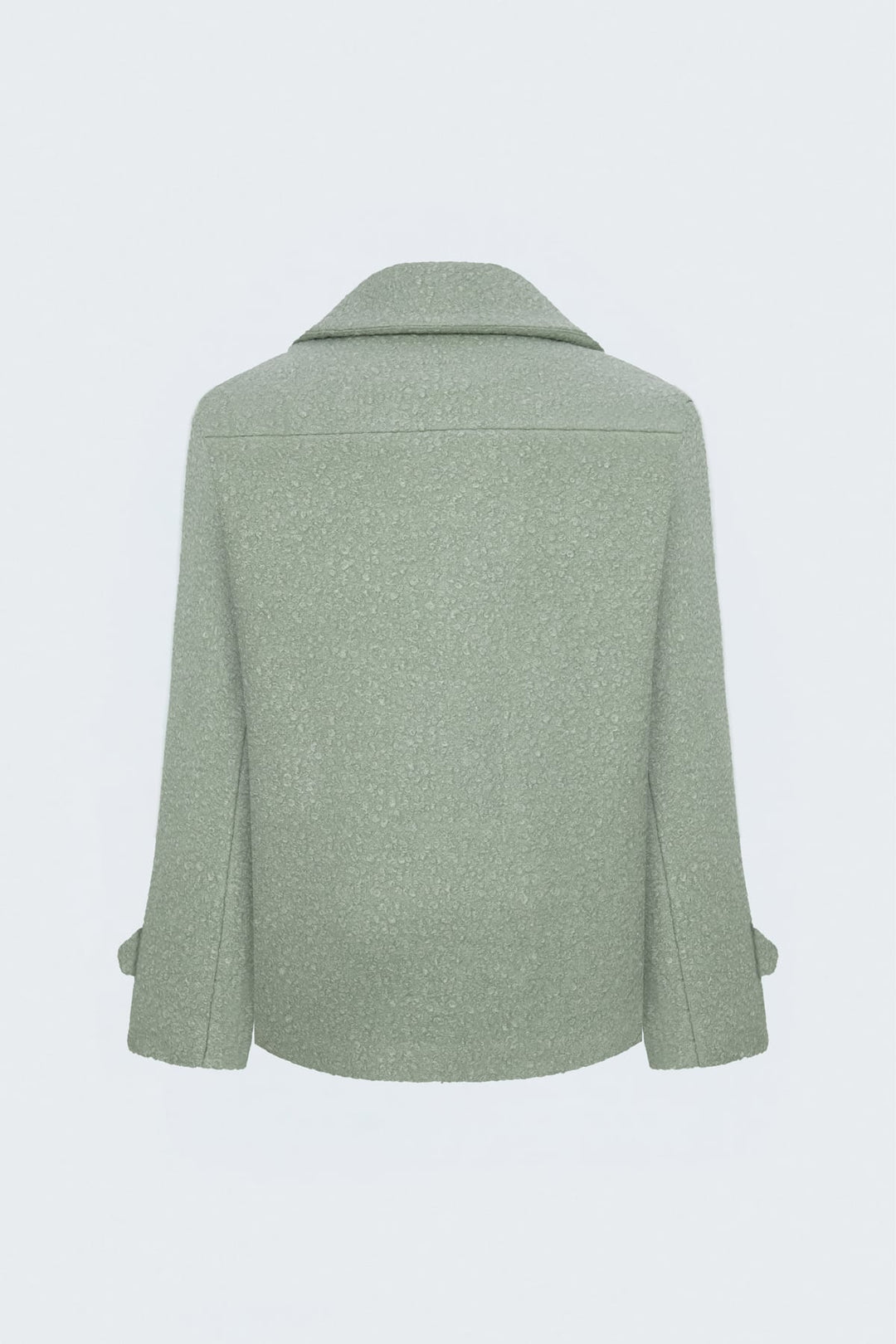 Sateen Veste courte en bouclette texturée - Menthe