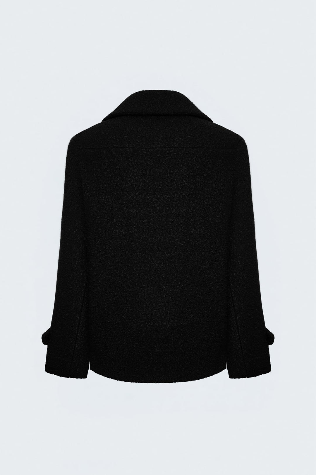 Sateen Veste courte en bouclette texturée - Noir