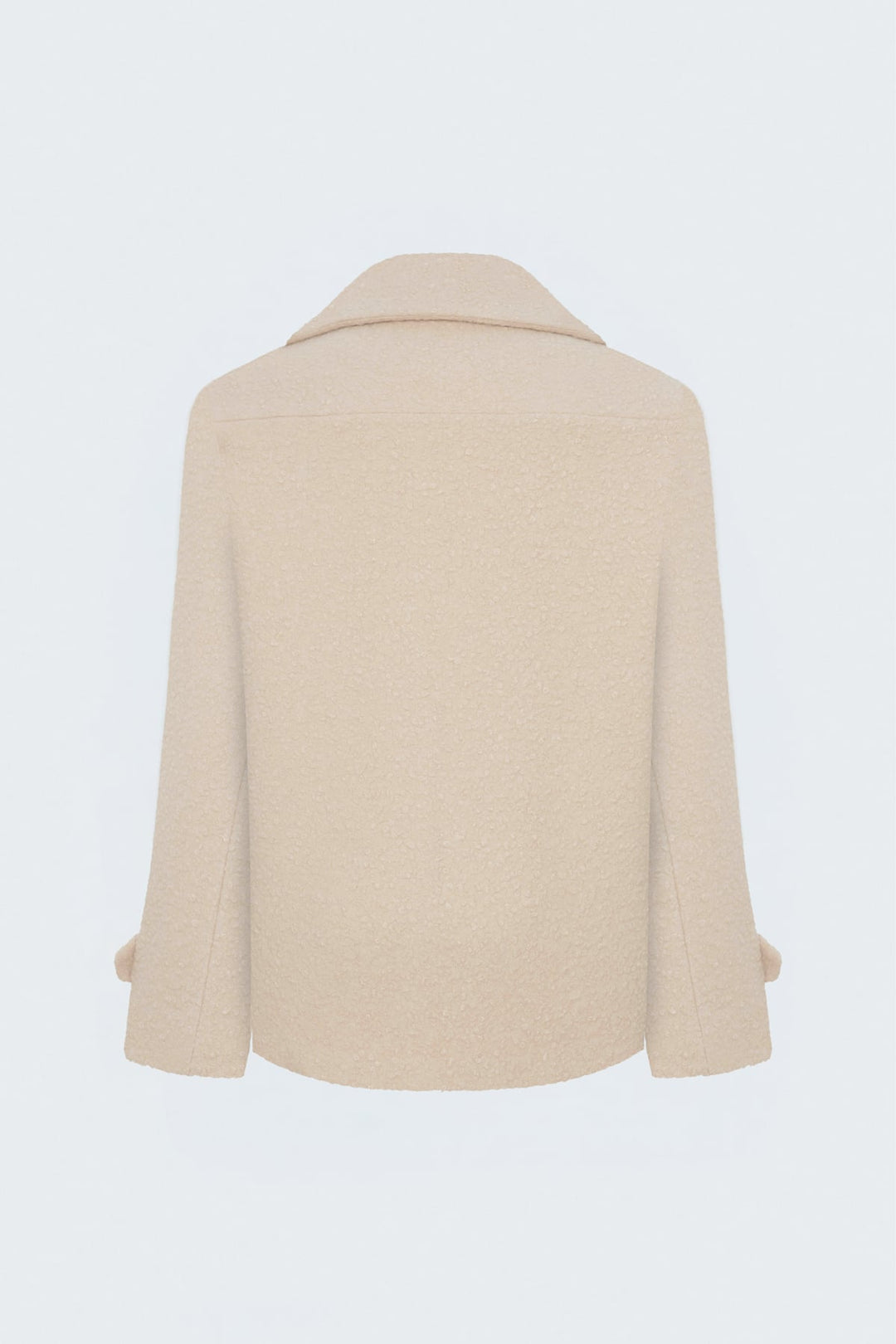 Sateen Veste courte en bouclette texturée - Pierre